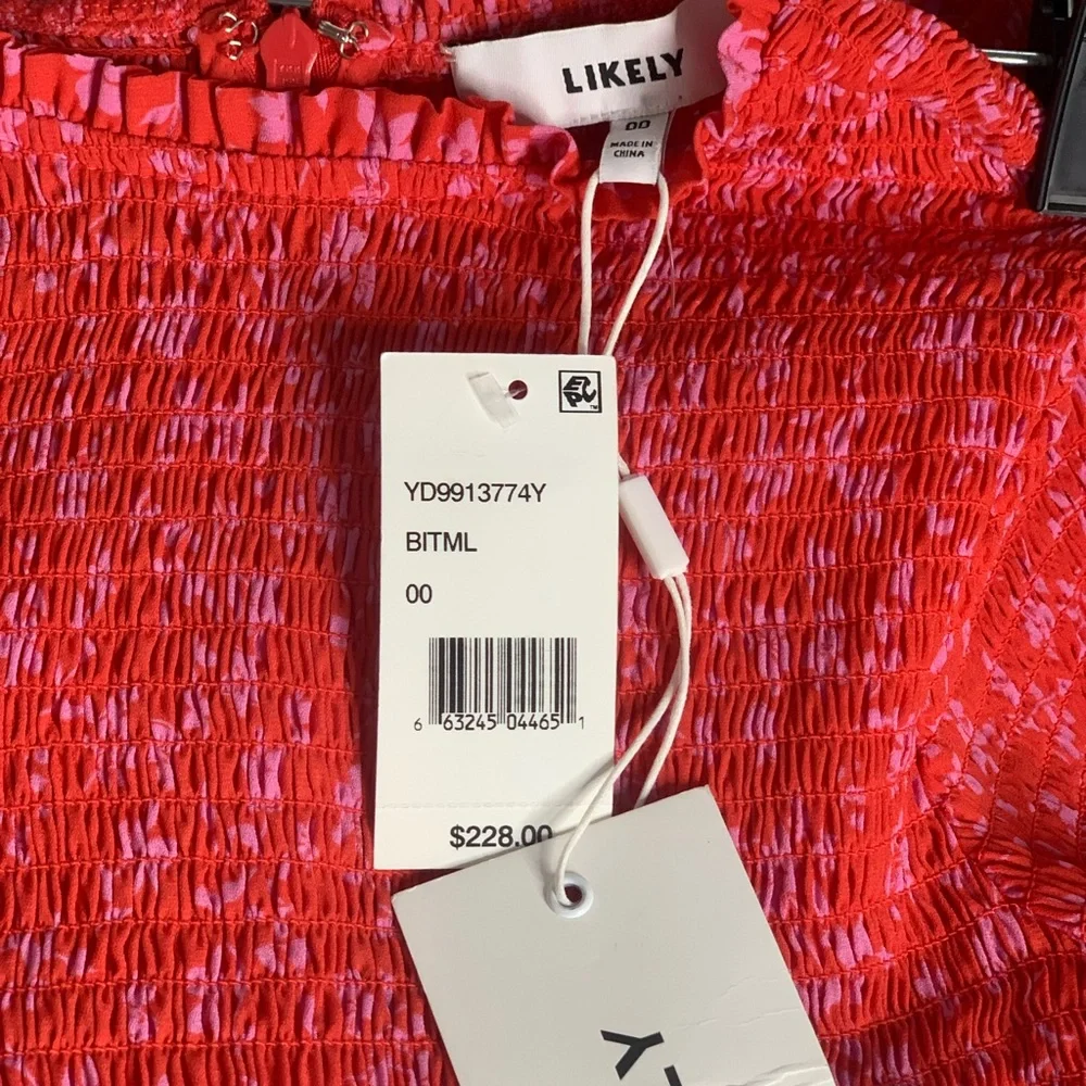 Floral Red Ruffle Dress - Picture 8 of 9